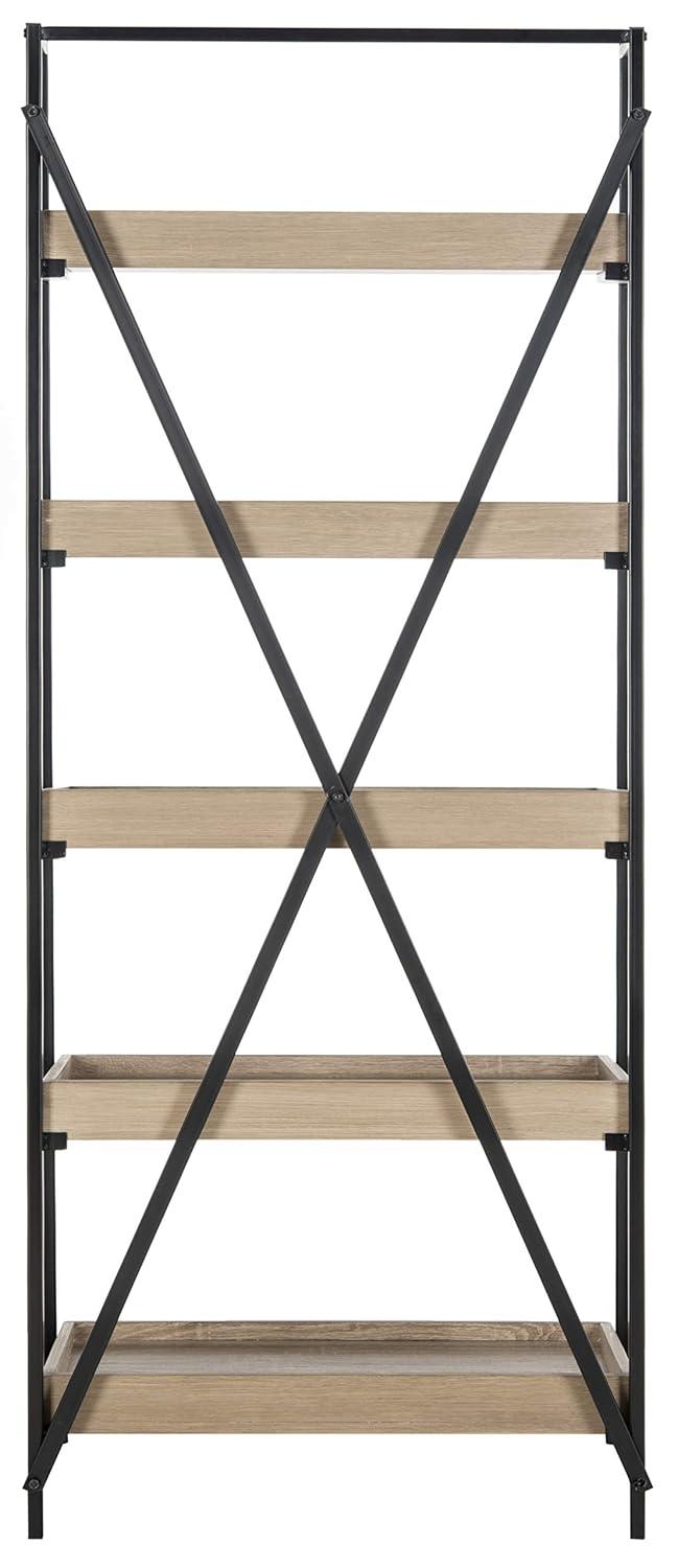 Joel Etagere - FOX4272 - Light Brown/Black - Safavieh Couture