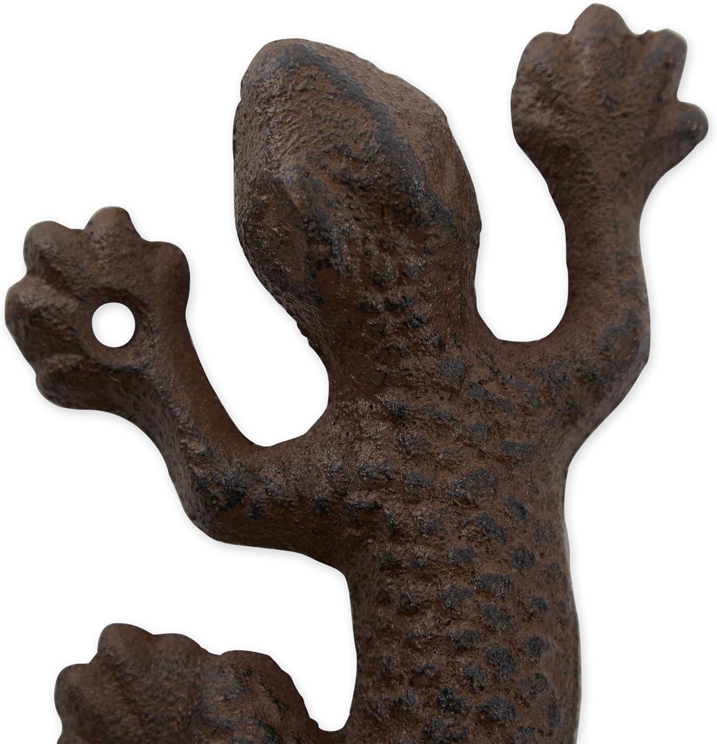 DII Cast Iron Collection Decorative Wall Hook Set, Lizard, 2 Count