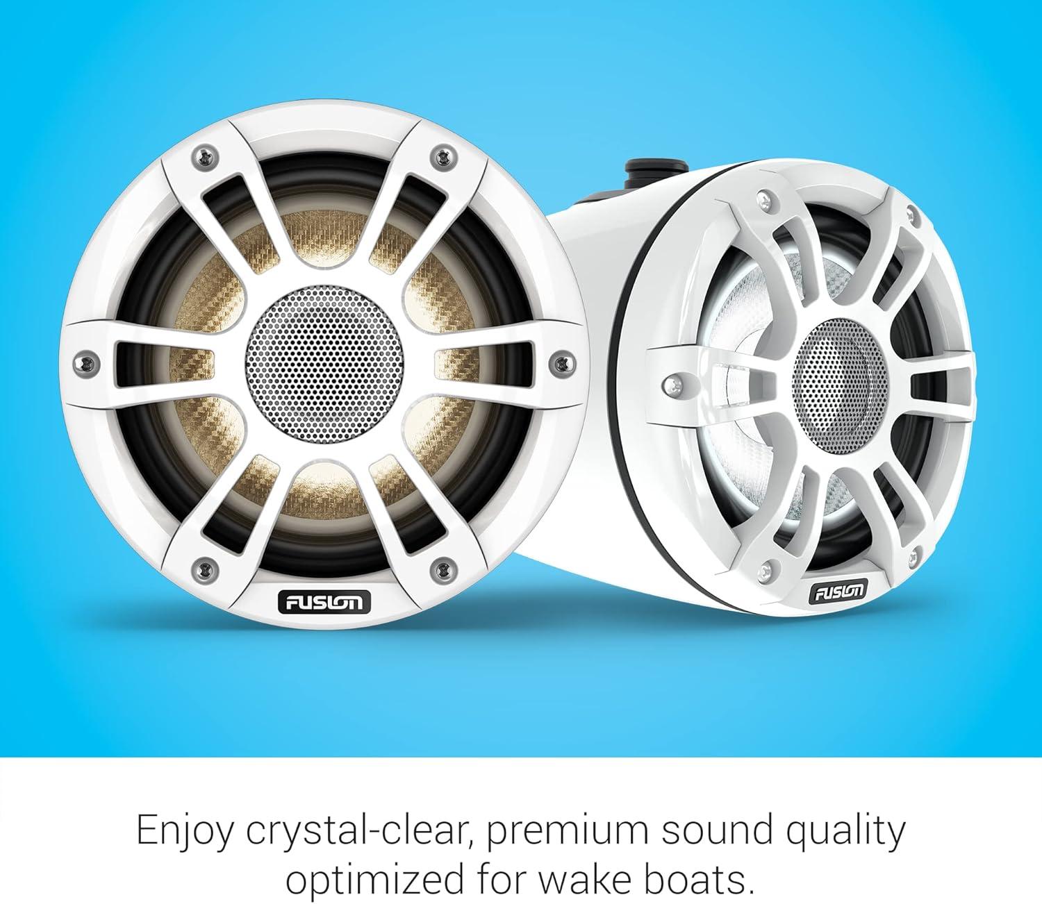 Fusion SG-FLT653SPW Signature Series 3i 6.5" 230-watt CRGBW Sports Marine Wake Tower Speakers (Pair) - White