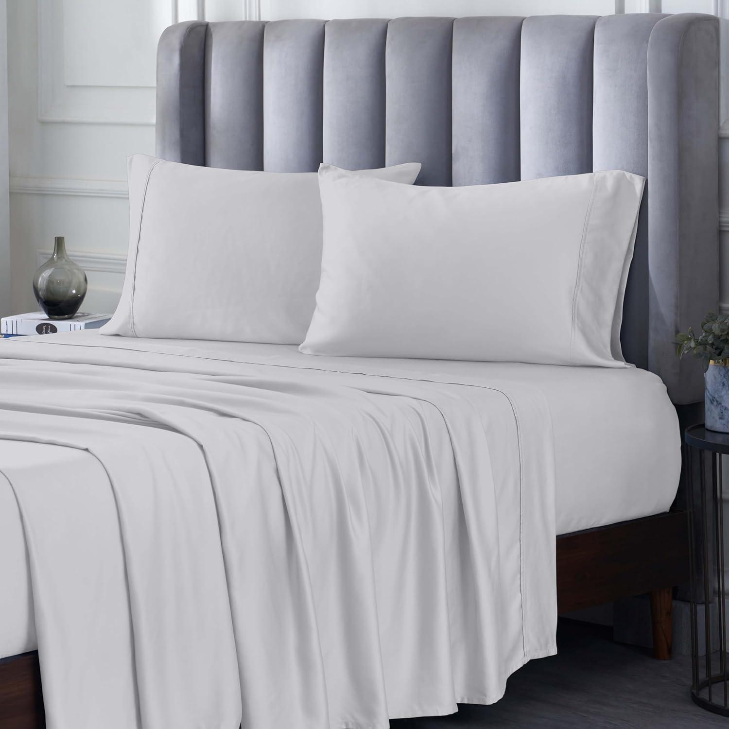 Superior Superior 300 Thread Count Rayon From Bamboo Solid Deep Pocket Bed Sheet Set