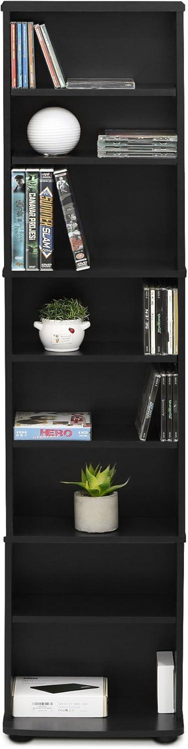 Furinno JAYA Space Saving Multimedia Storage Tower, Espresso