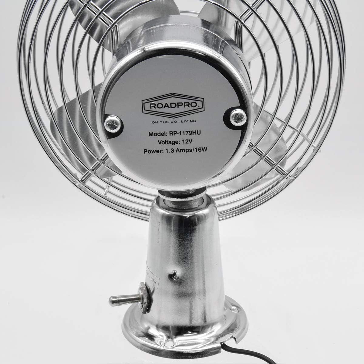 Roadpro RP-1179 Car Fan, Heavy Duty, 12V