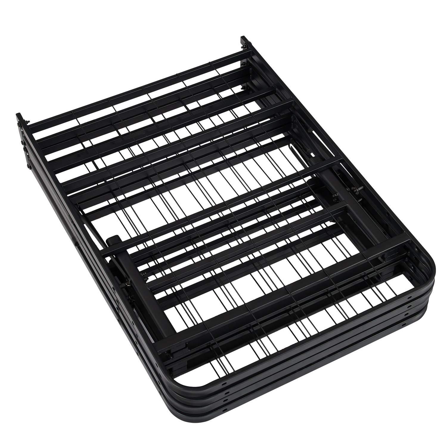 Alwyn Home Muscoy 14" Foldable Steel Bed Frame, No Box Spring Needed, Underbed Storage , Easy Assembly