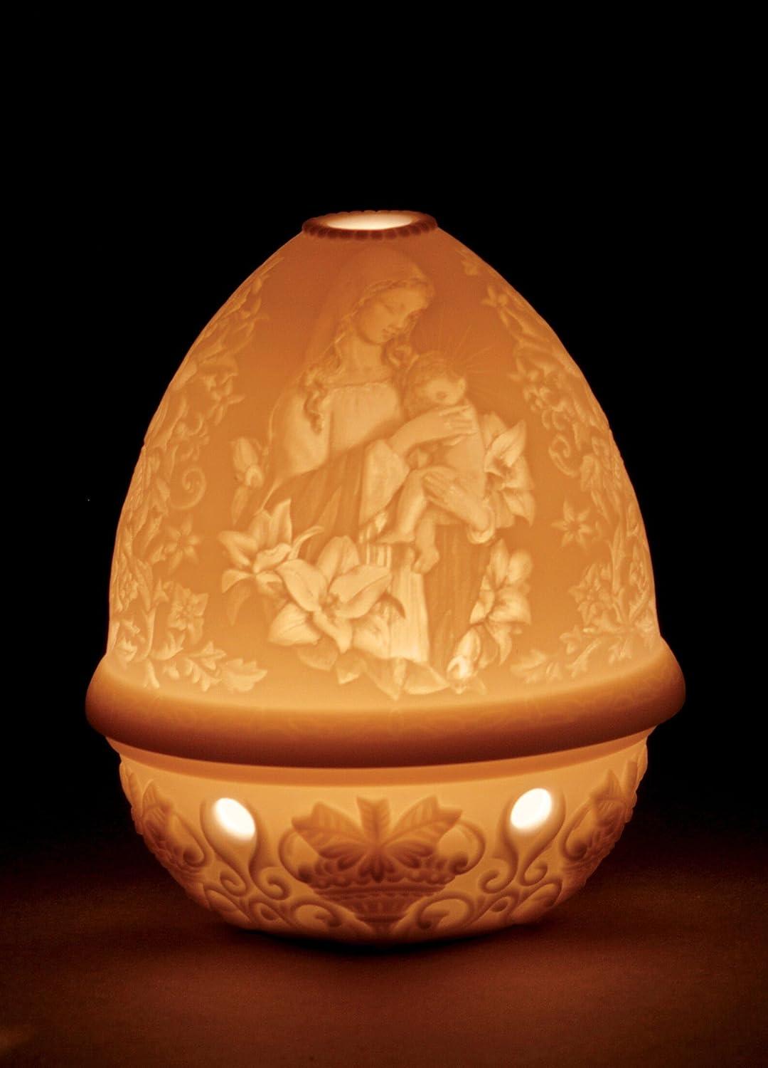 Lladro Madonna of the Flowers 4.72" Lithophane Novelty Light