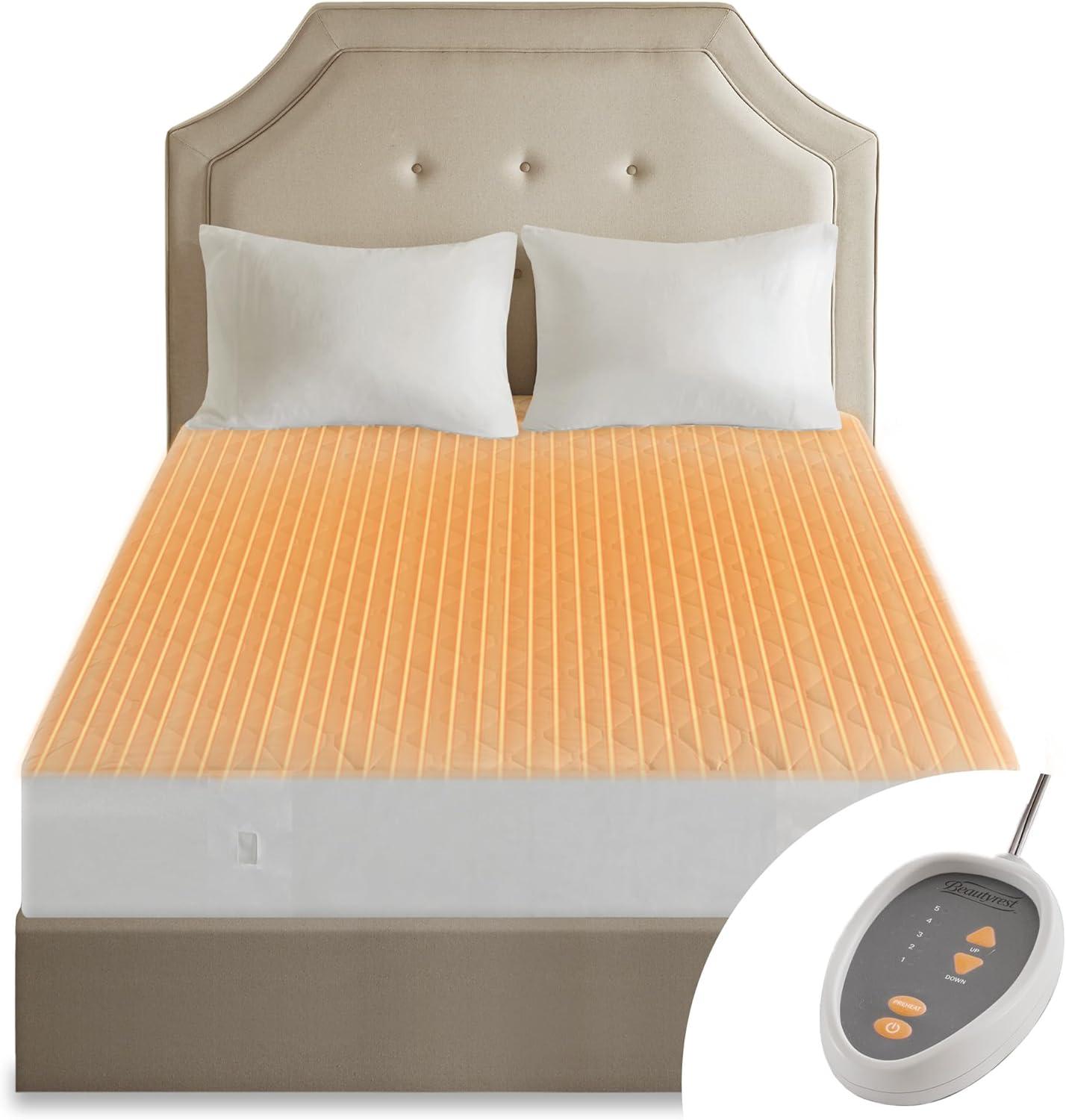 Beautyrest Cotton Blend Heated Mattress Pad