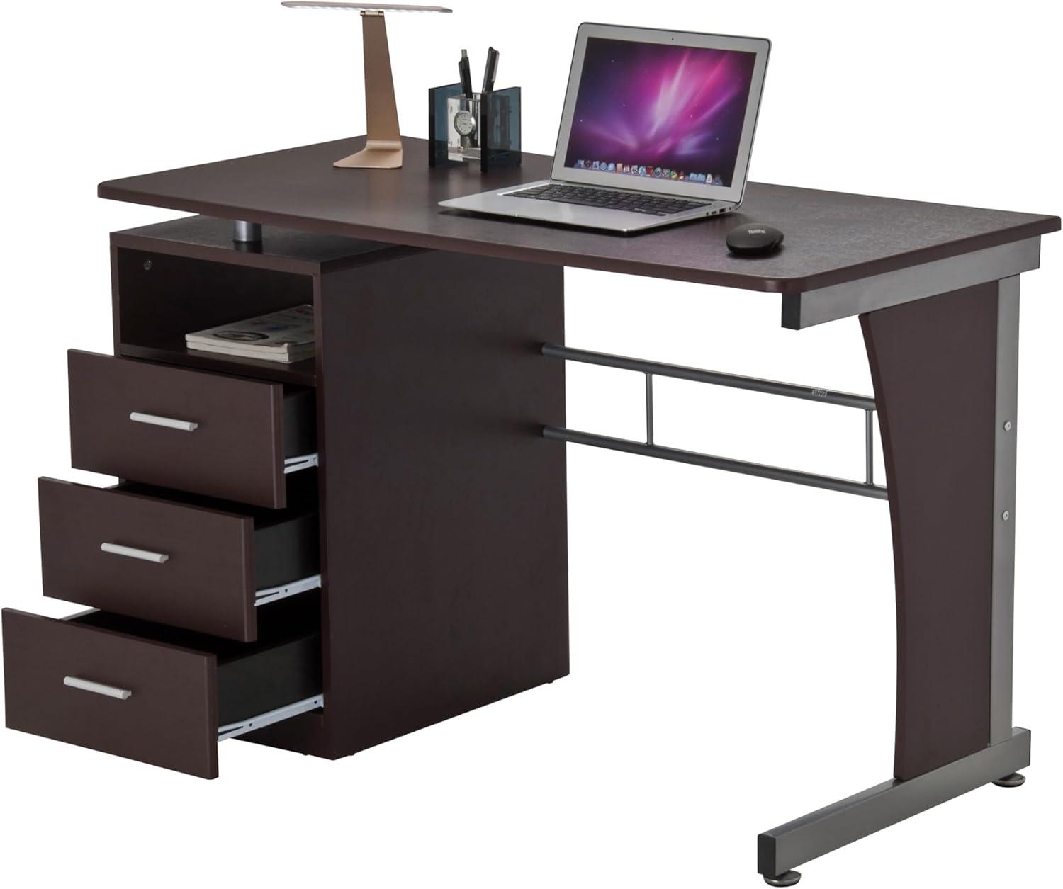 Techni Mobili 48 in Computer Desk with Storage, Chocolate RTA-3520-CH36