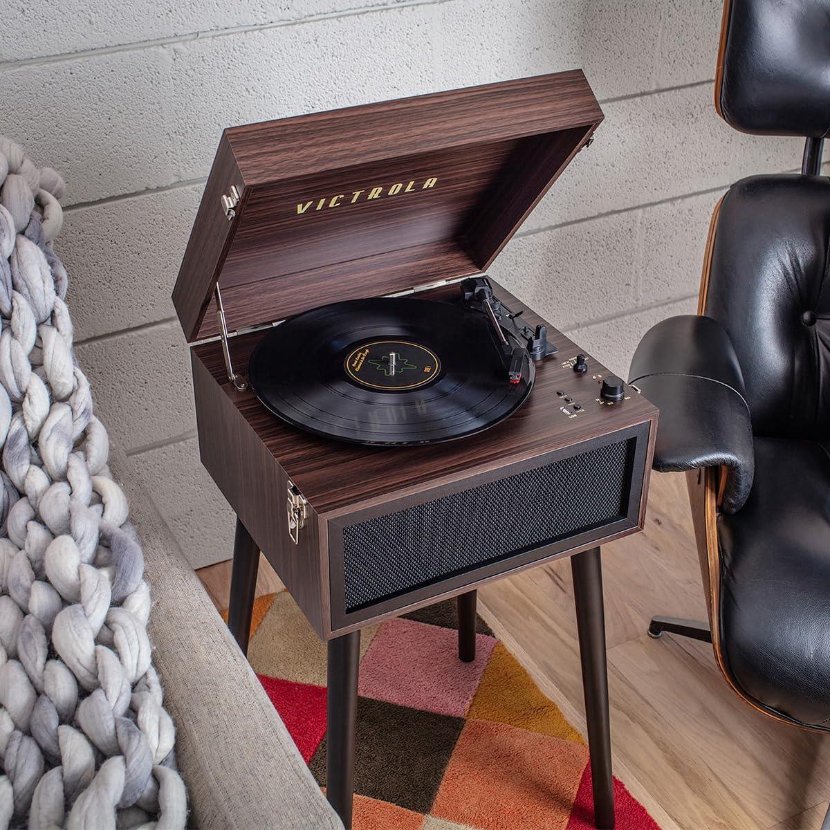 Victrola Liberty Bluetooth Record Player 3-Speed Turntable with Stand