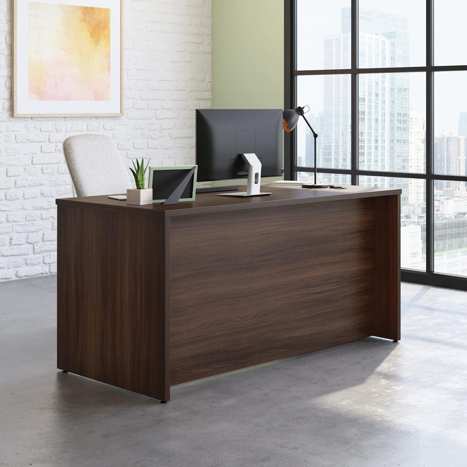 Sauder Affirm 60x30" Engineered Wood Desk in Noble Elm/Brown