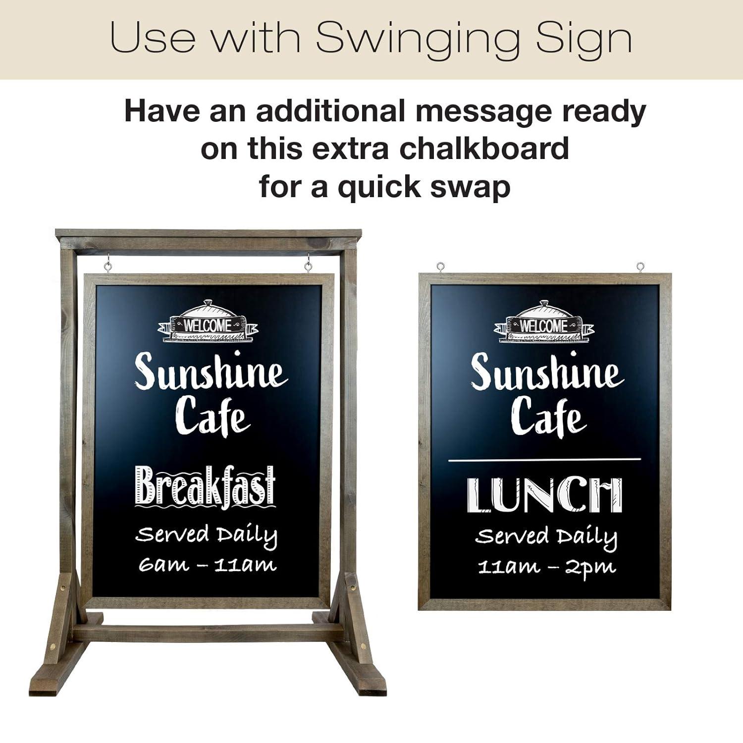 Excello Global Products Swinging Chalkboard (Chalkboard Component Only) - EGP-HD-0301-OS