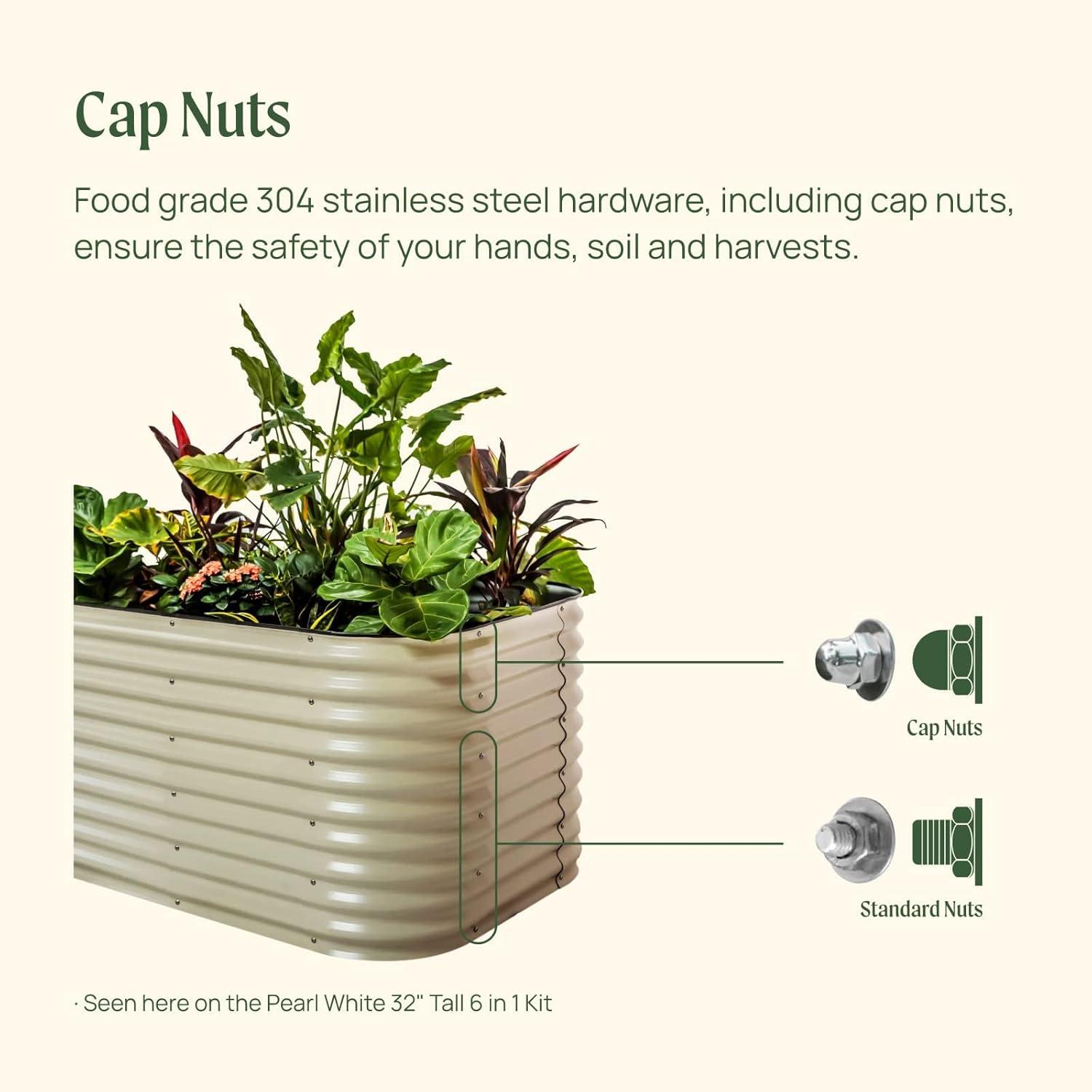 17" Tall 10 In 1 Modular Metal Outdoor Raised Garden Bed