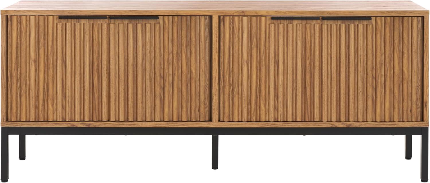 Lylia 4 Door Media Stand - MED9623 - Oak/Black - Safavieh