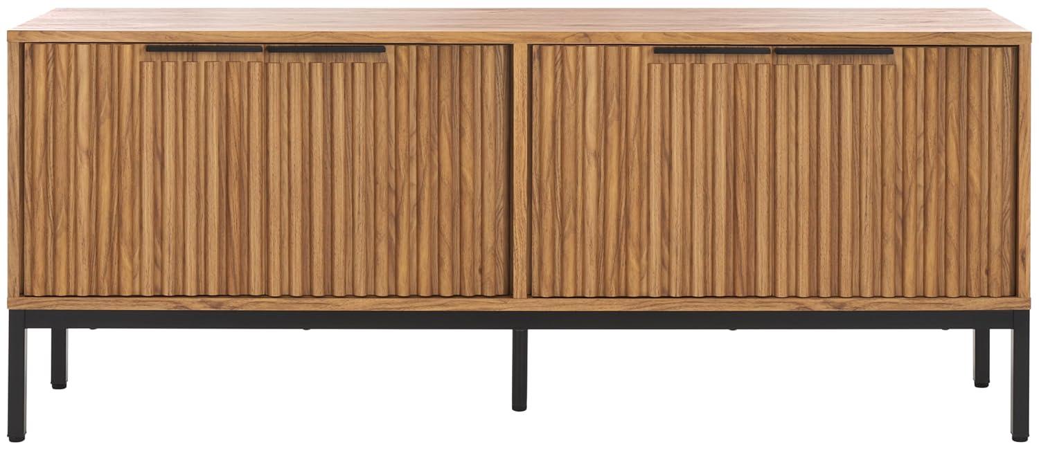 Lylia 4 Door Media Stand - MED9623 - Oak/Black - Safavieh