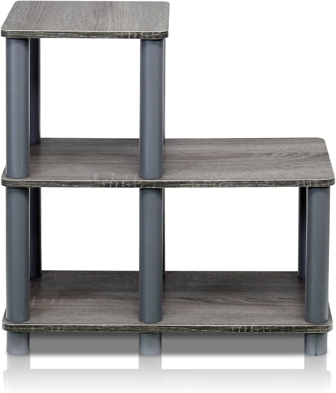 Gray 3-Tier Adjustable Kids' Toy Storage Shelf