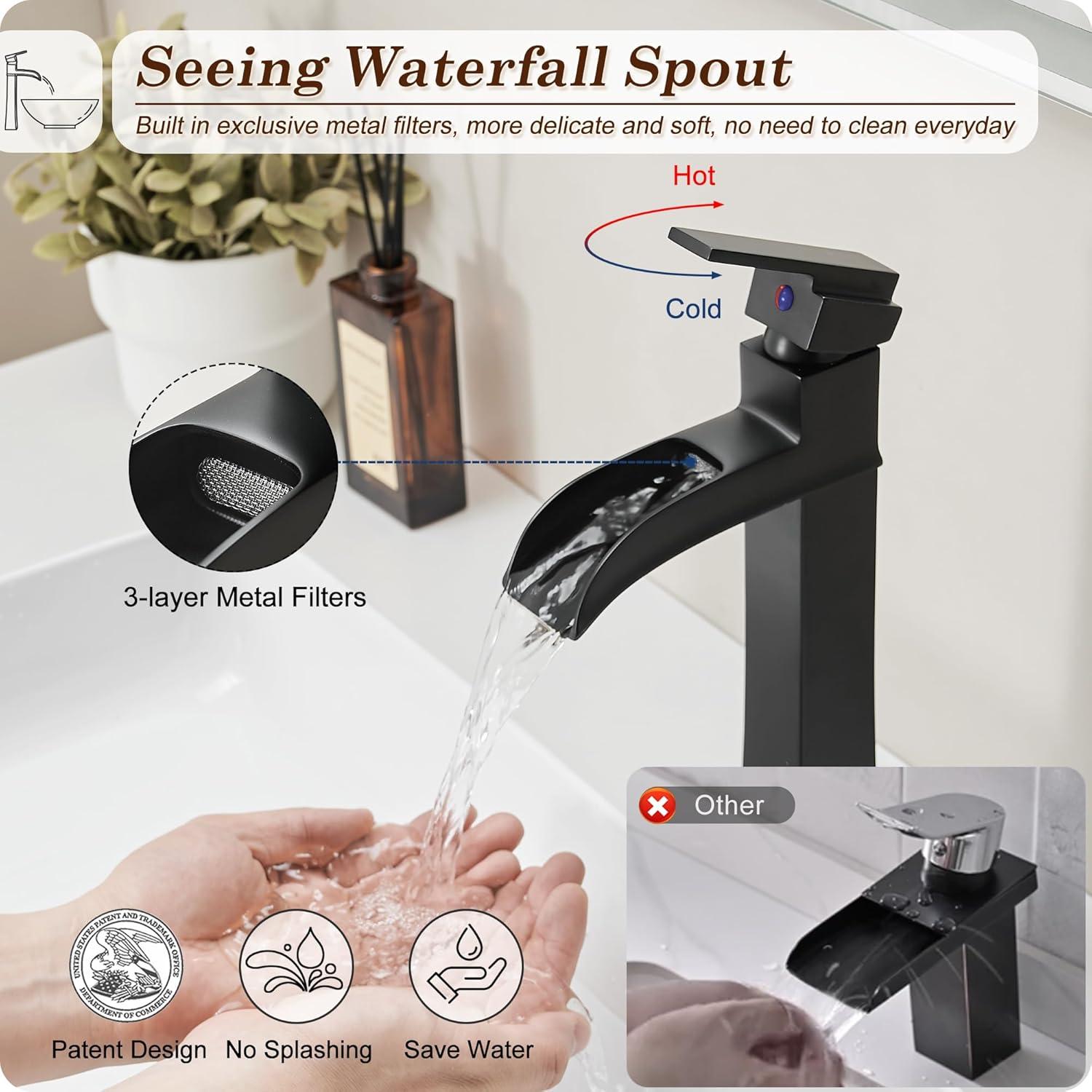 Vessel Sink Faucet Single-handle Bathroom Faucet with Drain Assembly