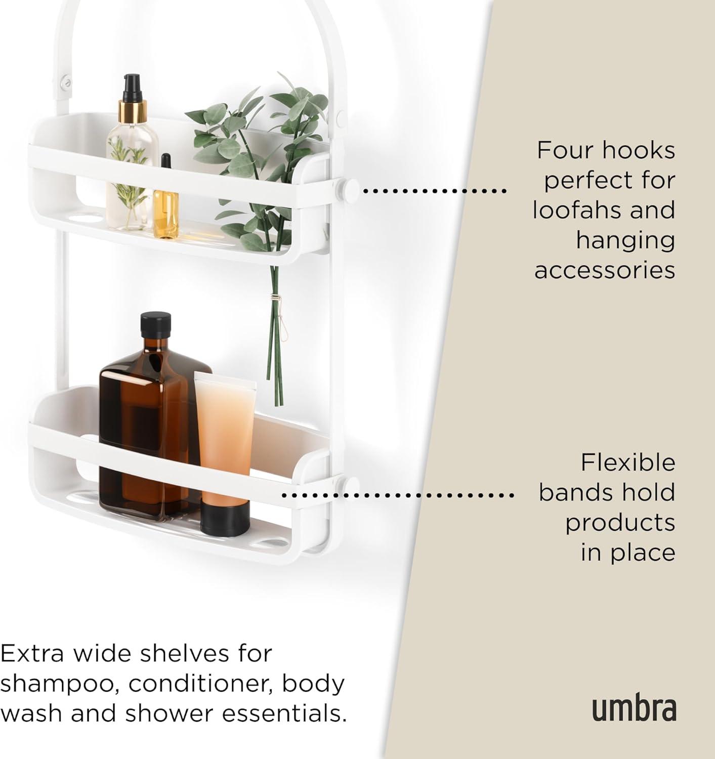 Umbra Flex Two Shelf Shower Caddy, White