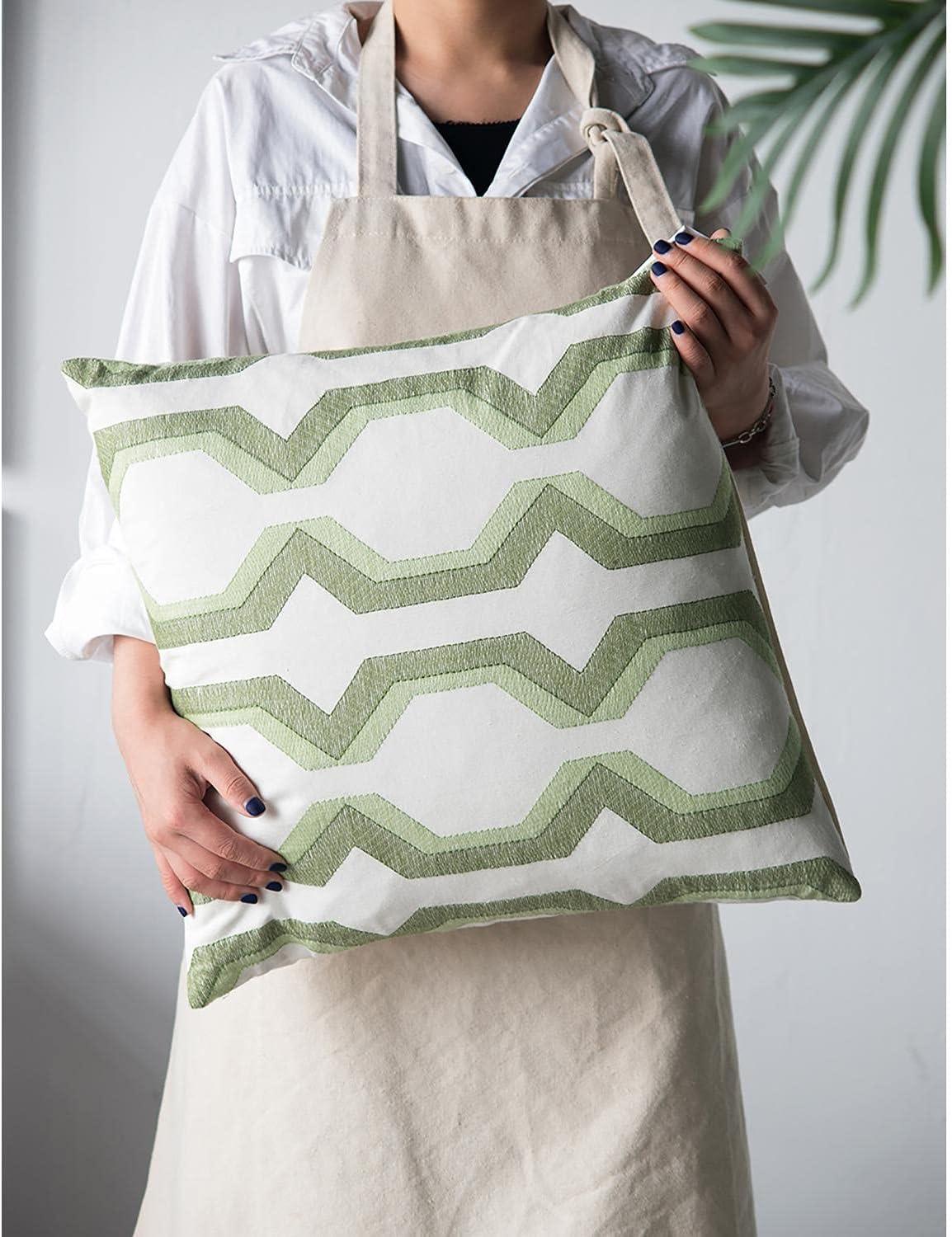 Geometric Cotton Blend Throw Pillow