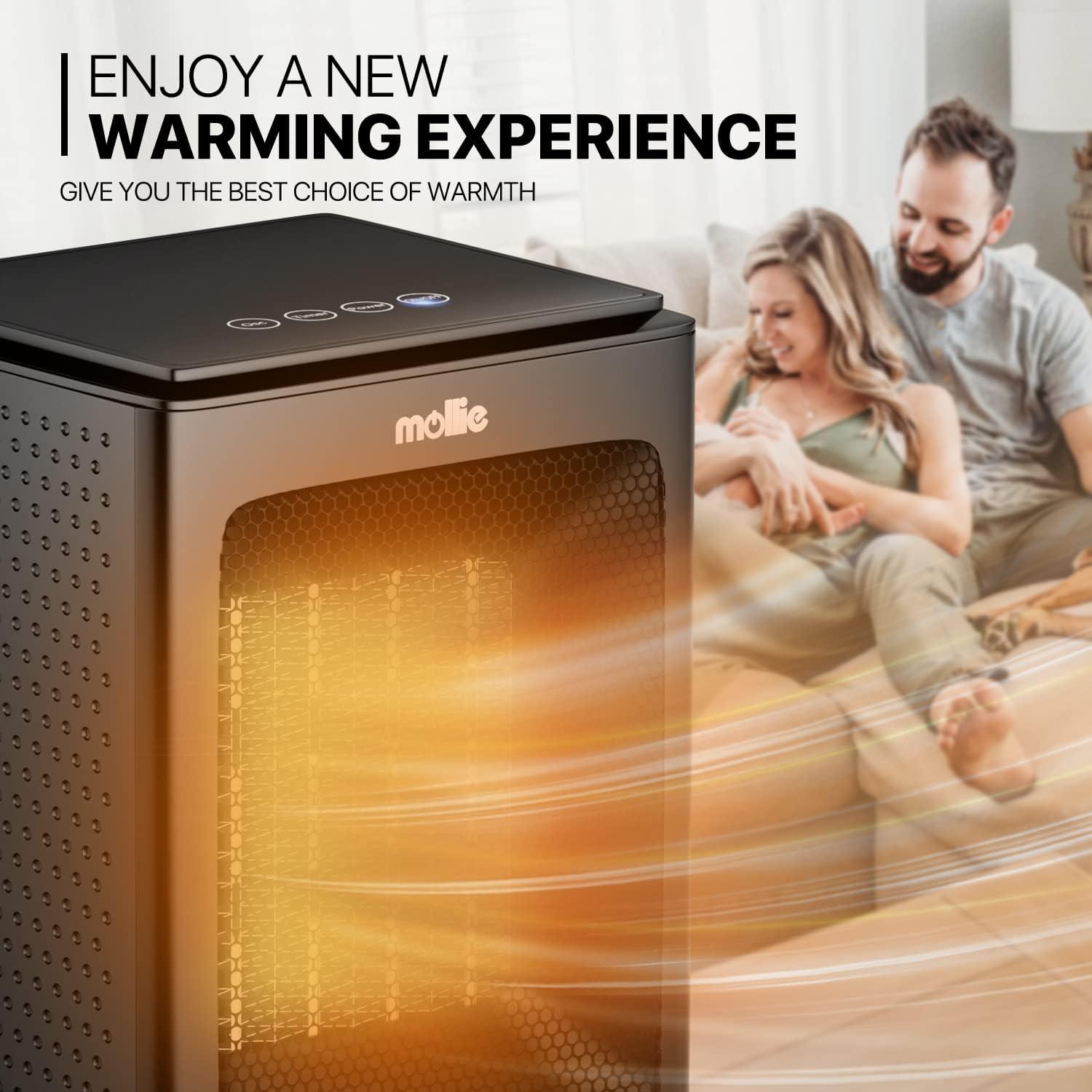 MoNiBloom MoNiBloom 1500 Watt 5110 BTU Electric Compact Space Heater , Remote Included and with Digital Display