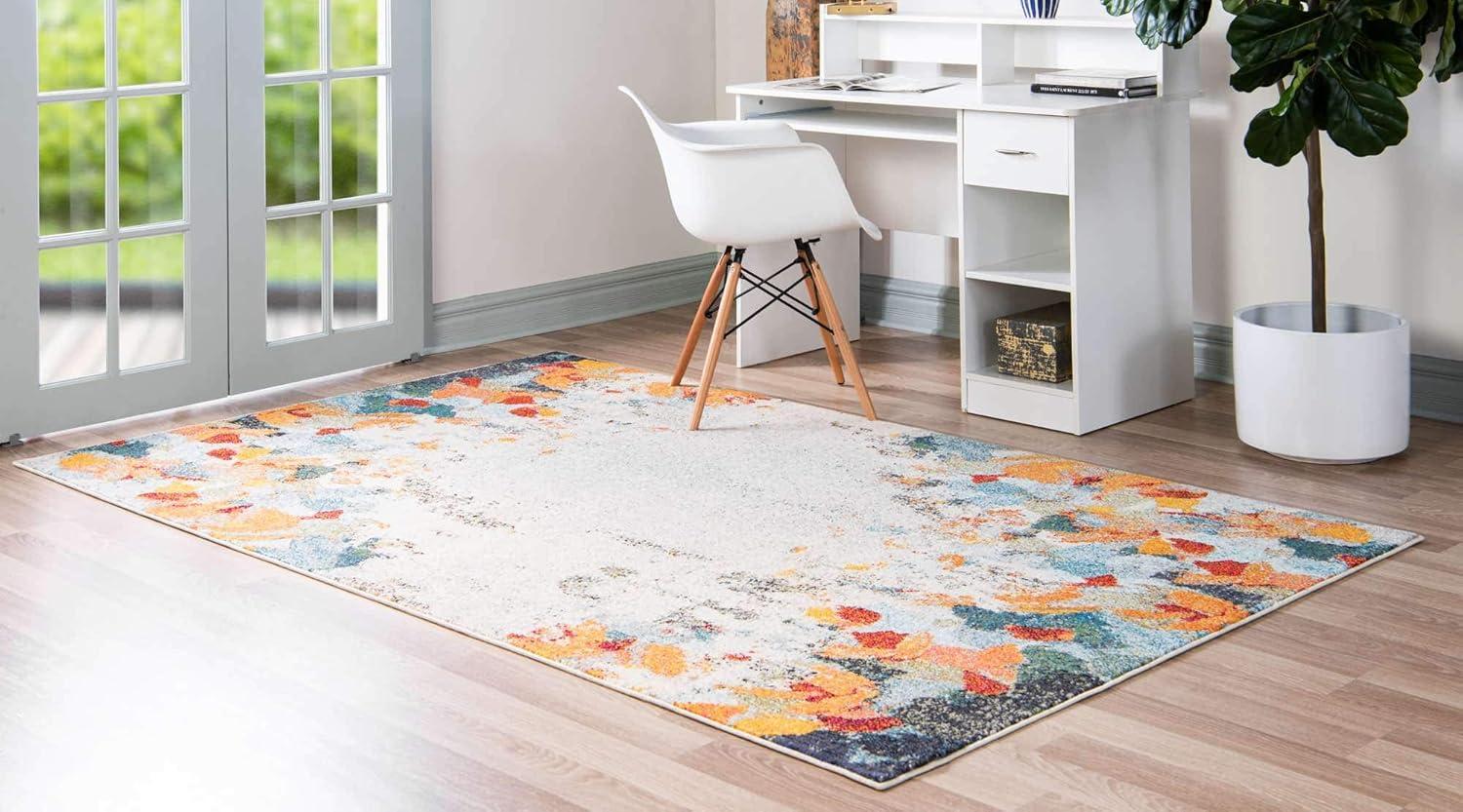 Unique Loom 3' 3 x 5' 3 Multi Chromatic Coral Area Rug