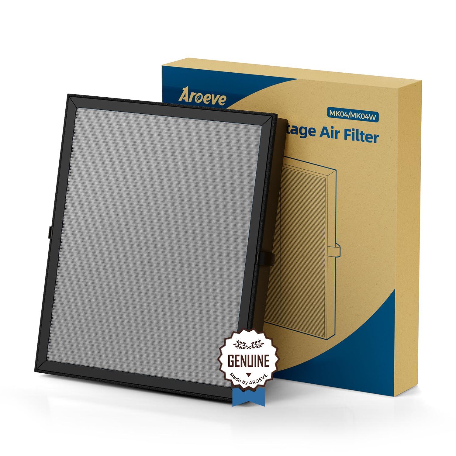 AROEVE MK04 Air Filter Suitable for MK04 for Dust, Pet Dander, Smoke, Pollen for Bedroom and Office- Standard Version
