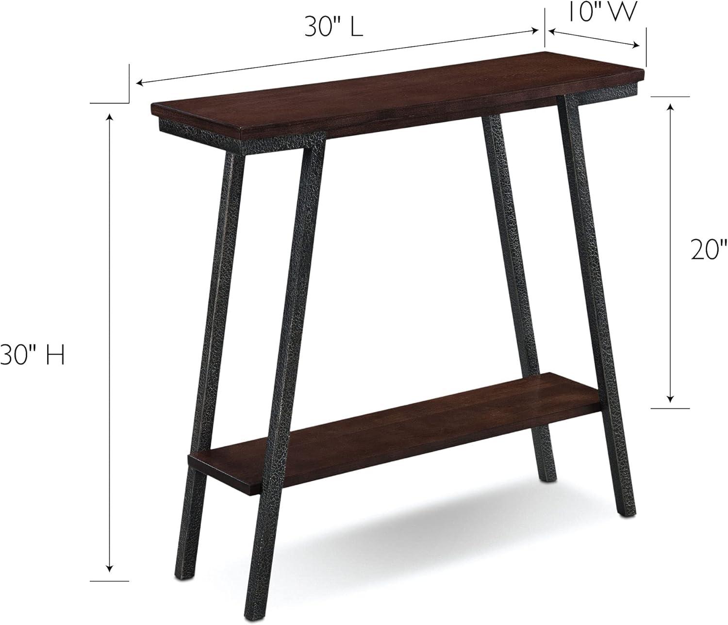 Leick Home 11431 Empiria Hall Console with Shelf, Walnut