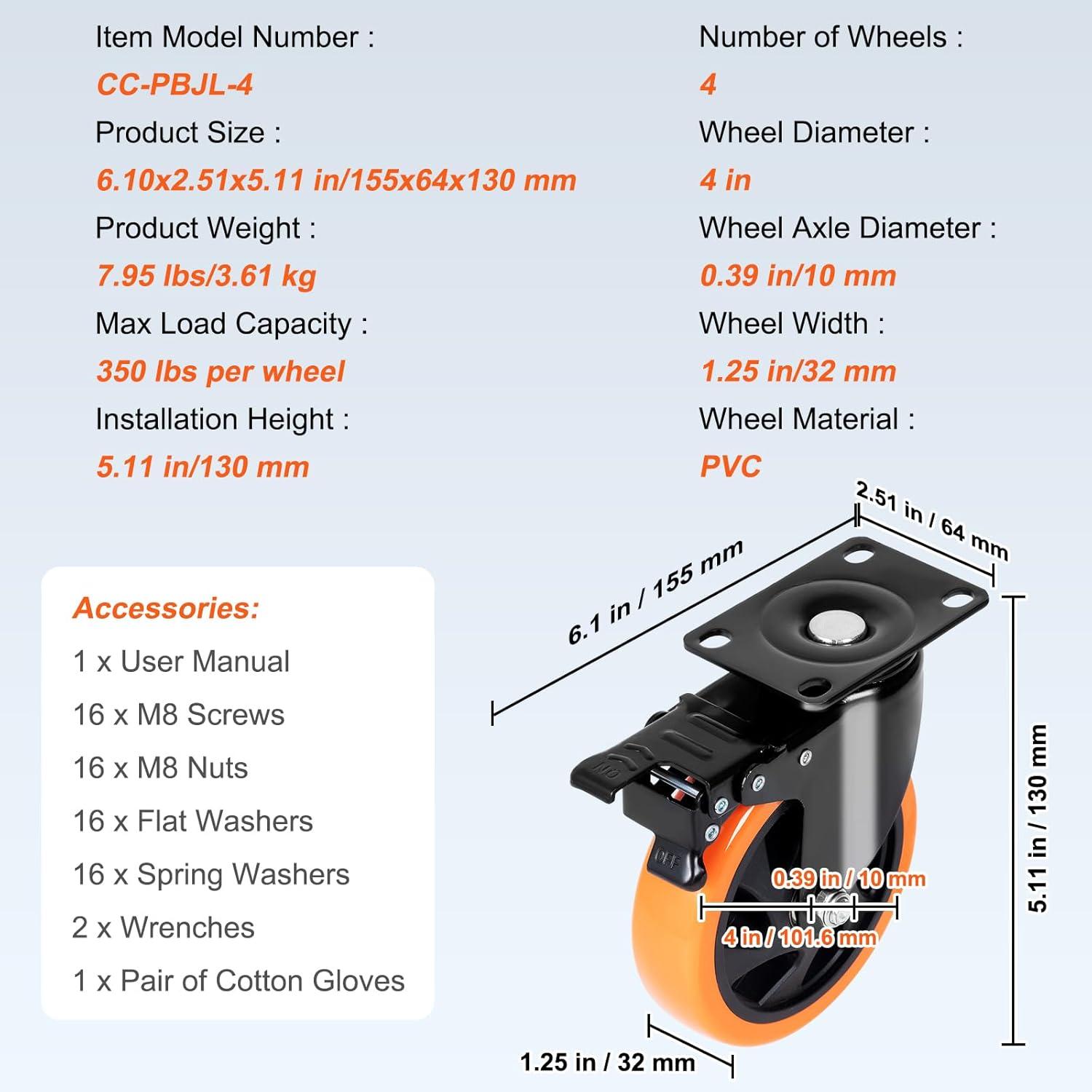 Swivel Plate Casters