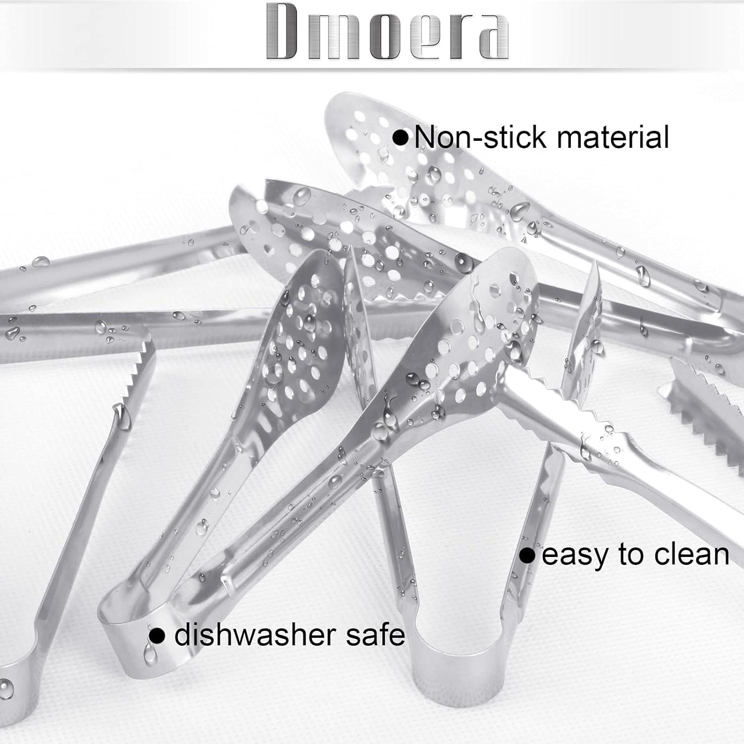 Set of 12 Polished Stainless Steel Mini Serving Tongs