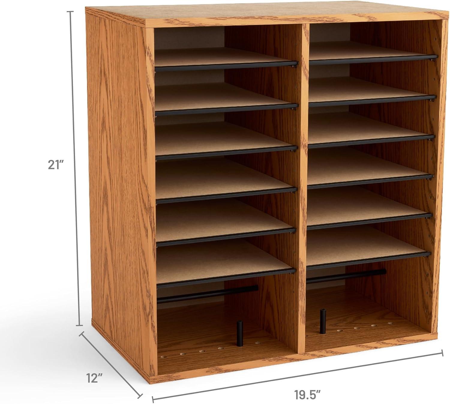 Small Adjustable-Compartment Literature Organizer