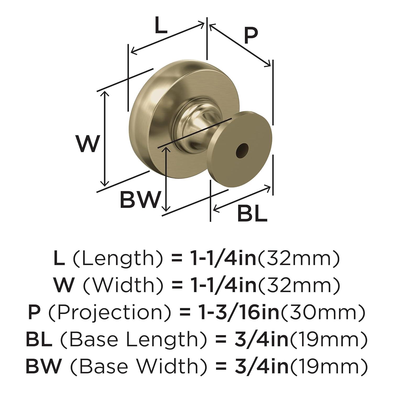 Winsome 1 1/4" Diameter Round Knob