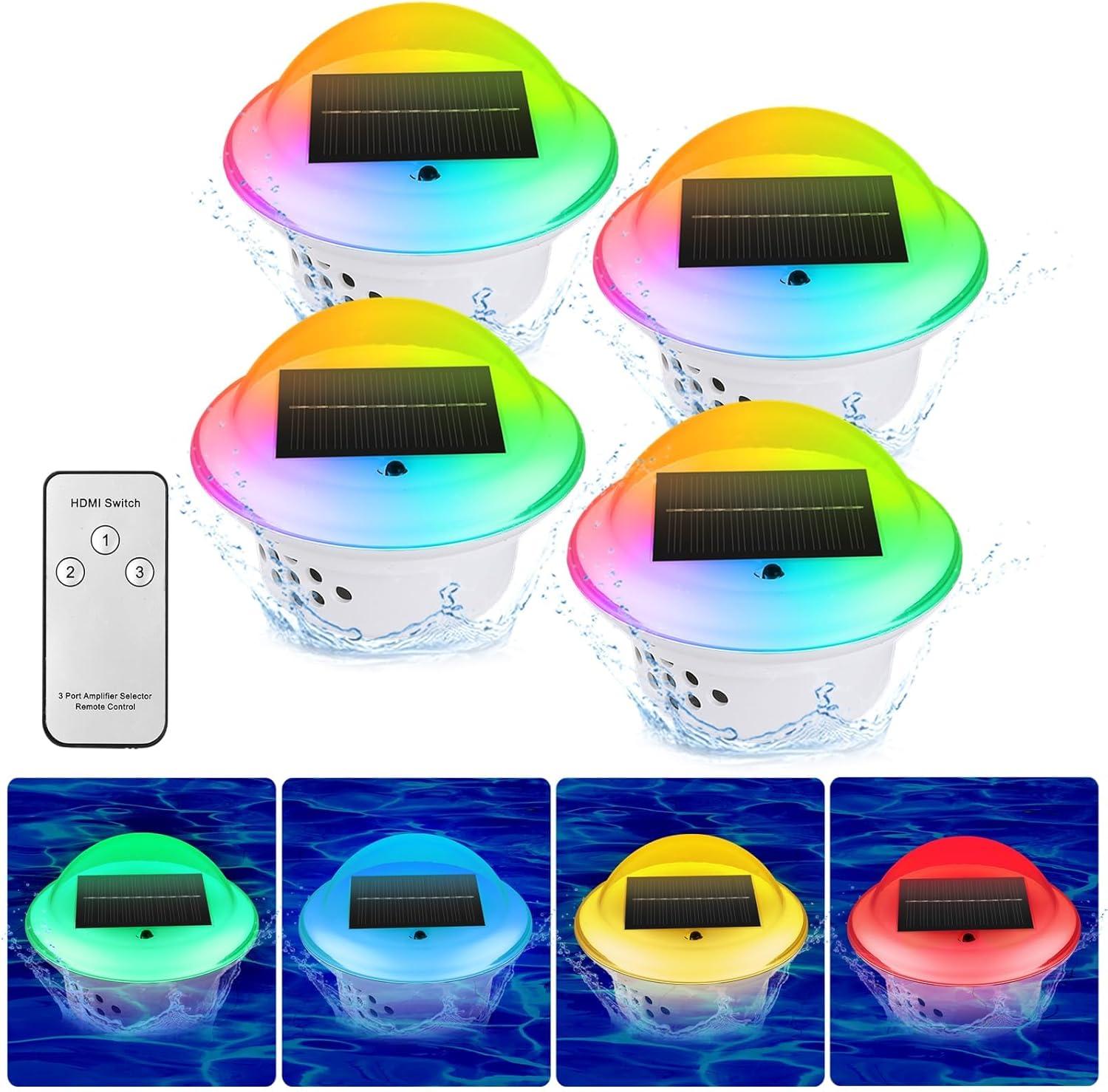 Solar Powered RGB Color Changing Floating Pool Lights