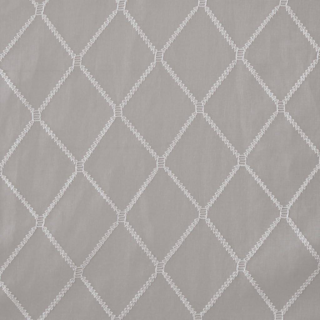 Madison Park Irina Solid Sheer Embroidered Single Window Scarf