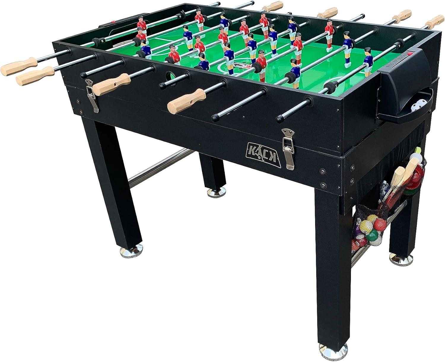 KICK Foosball Tables KICK Quad 48″ 4-in-1 Multi Game Table Combo Arcade Set for Home, Game Room, Friends & Family