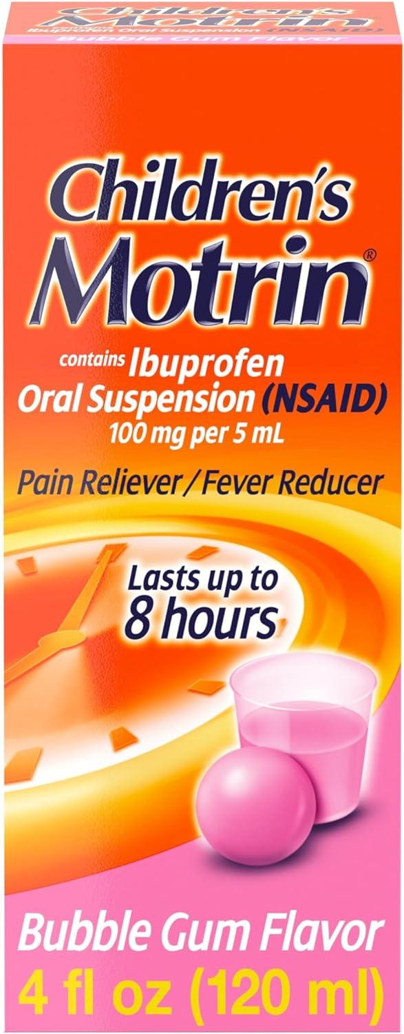 Children's Motrin Pain Reliever/Fever Reducer Liquid - Ibuprofen (NSAID) - Bubble Gum - 4 fl oz
