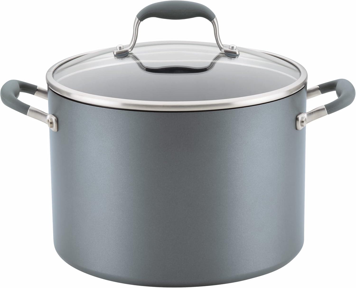 Moonstone Aluminum 10-Quart Nonstick Stockpot with Lid