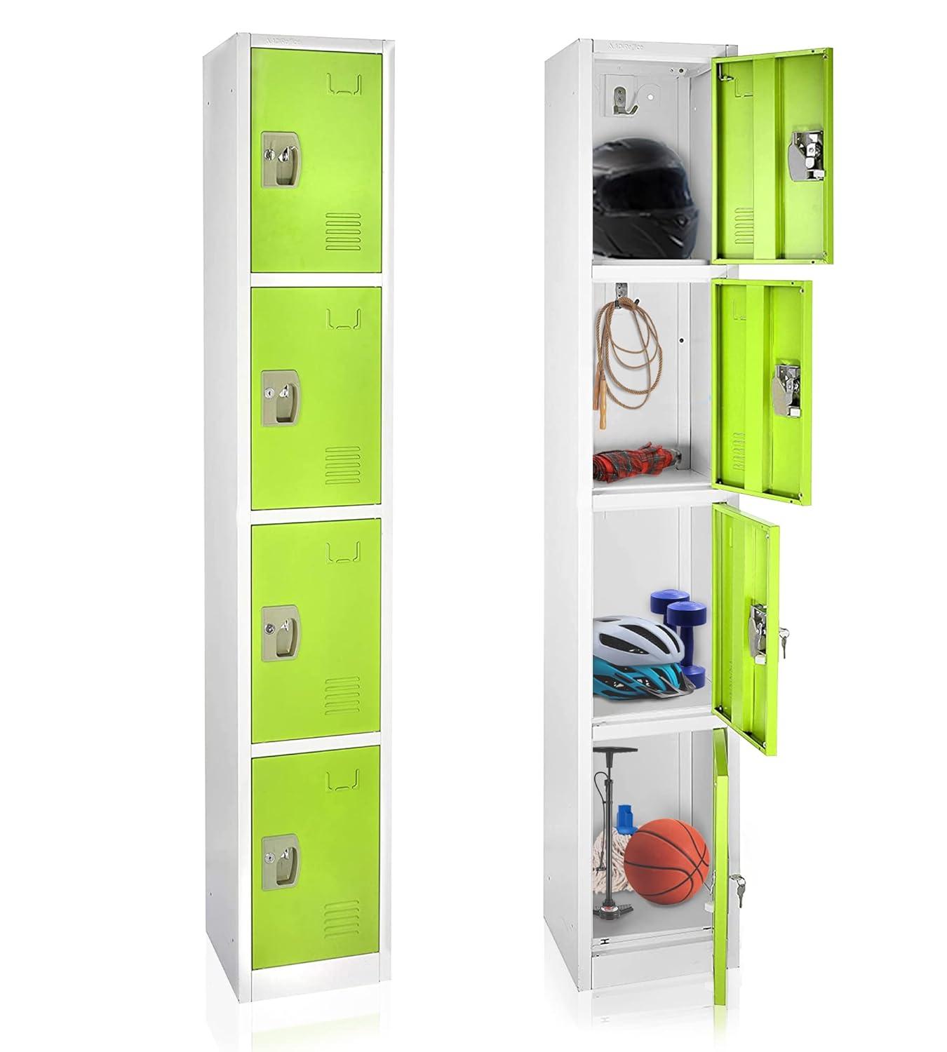 AdirOffice 12'' Wide Steel 4-Tier School and Gym Locker