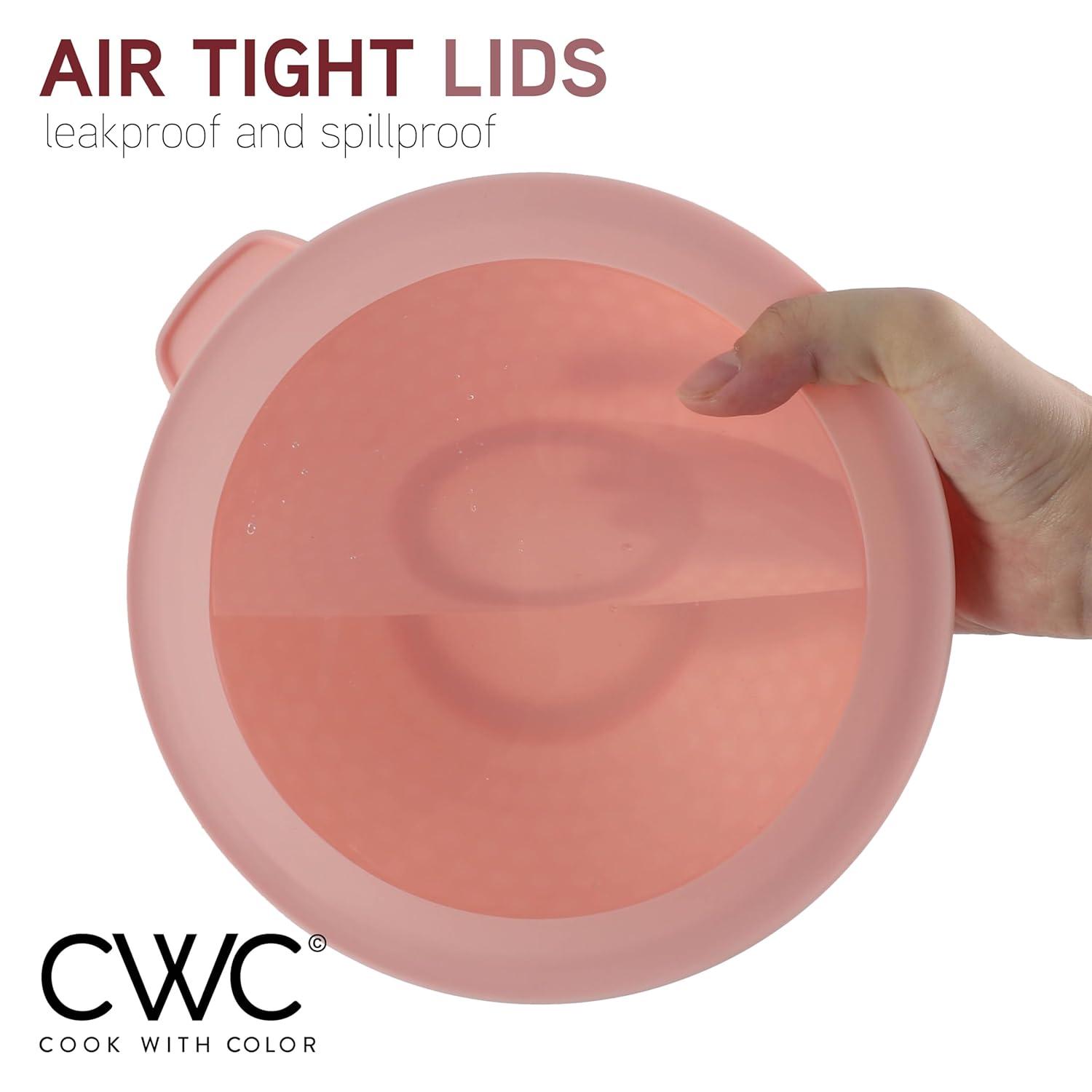 WRIWON 12 Piece Nesting Bowls Set includes 6 Prep Bowls and 6 Lids