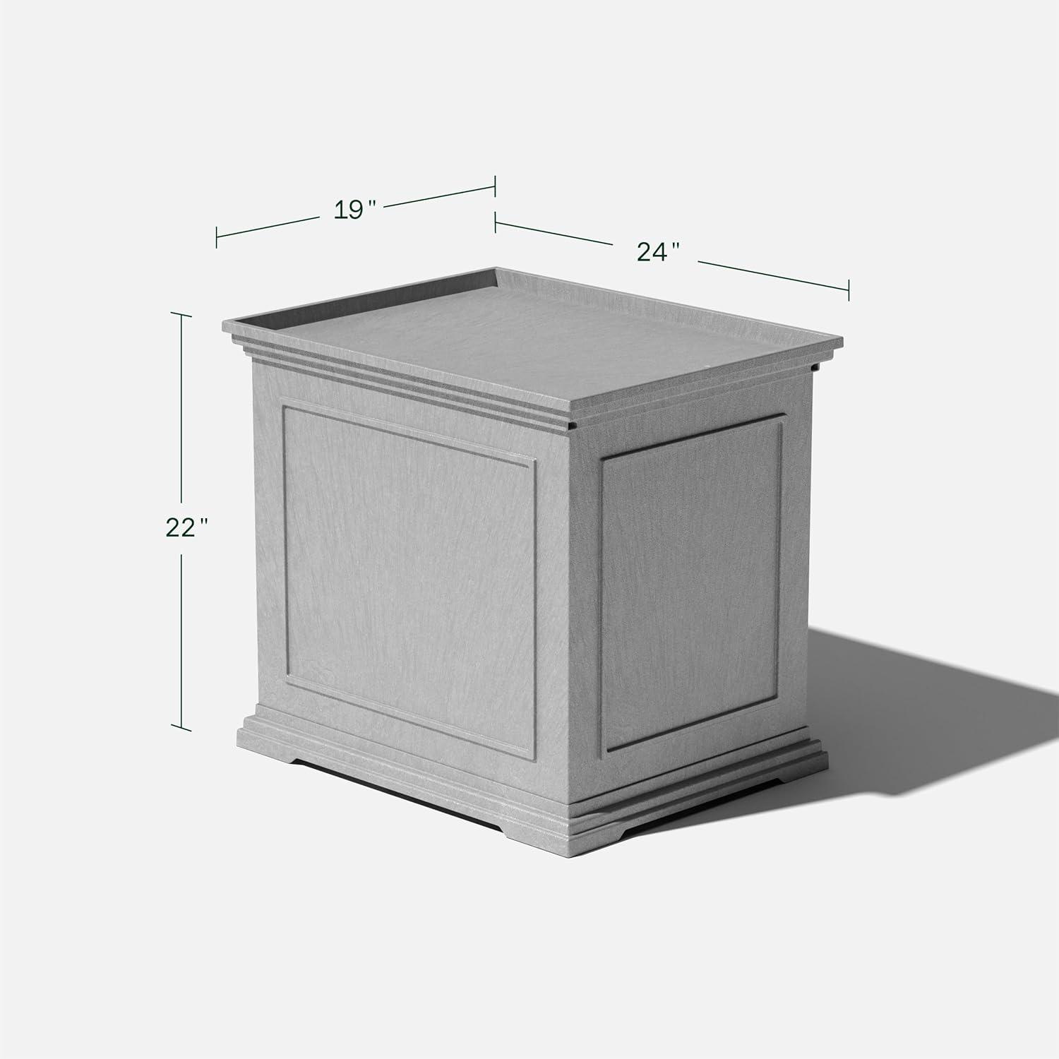 Brixton Series Rectangular Plastic Outdoor Side Table