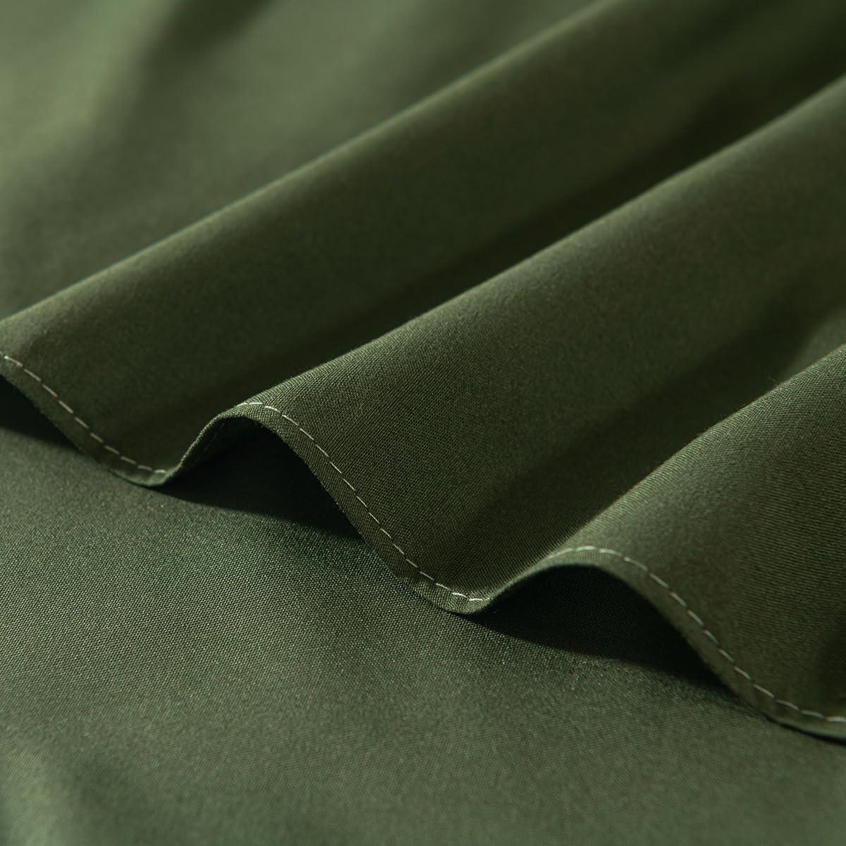 LUCULY Bed Skirt Queen Size Ruffled Bed Skirt with Split Corners, Queen Bed Skirt Drop