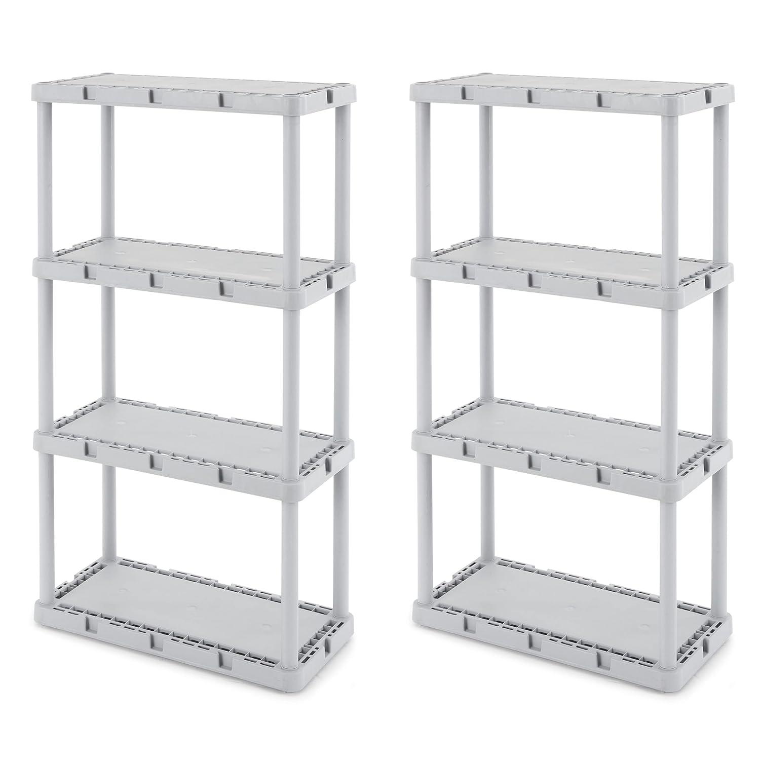 Gracious Living 12'' W Plastic Shelving Unit (Set of 2)