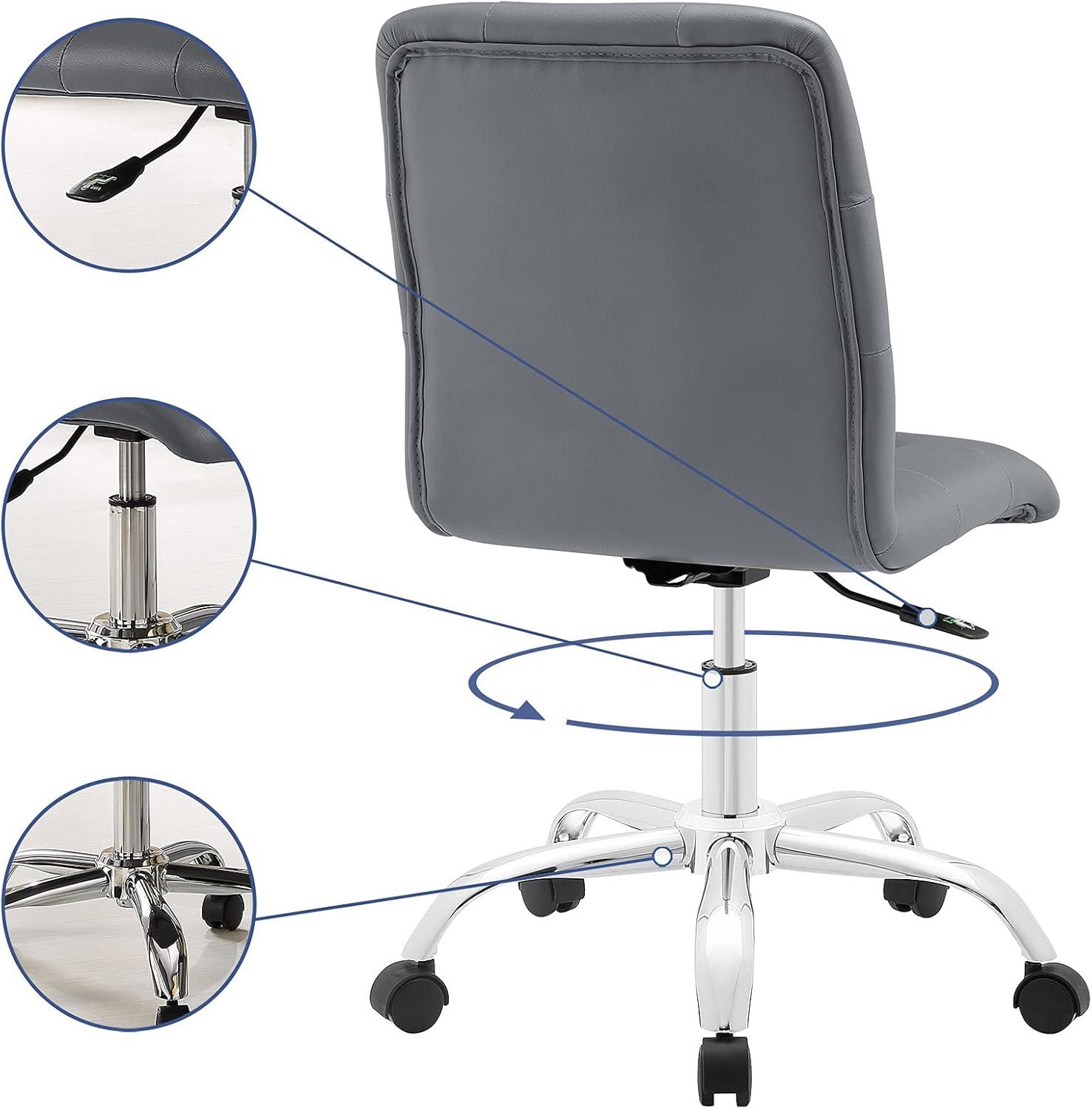 Modway Prim Armless Mid Back Office Chair