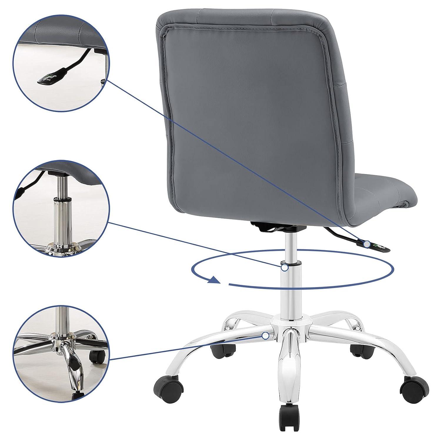 Modway Prim Armless Mid Back Office Chair