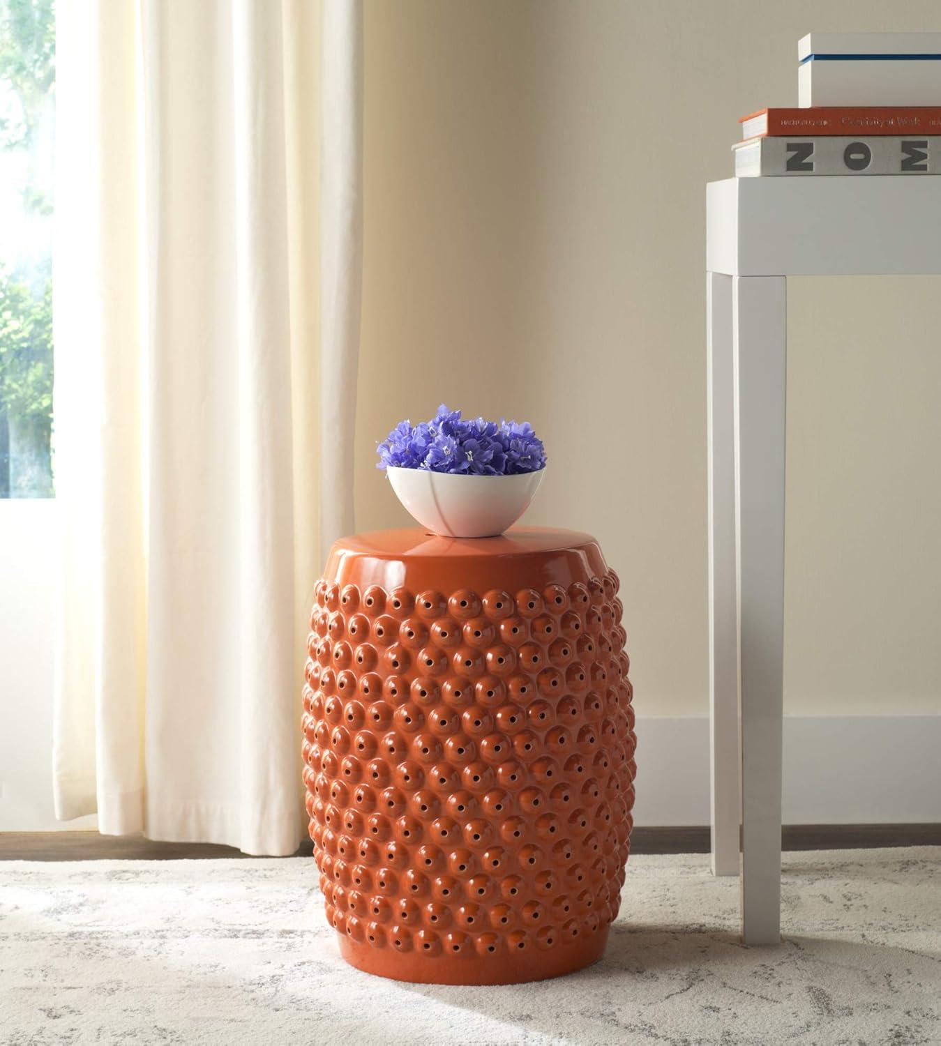 Stella Nail Head Ceramic Garden Stool  - Safavieh