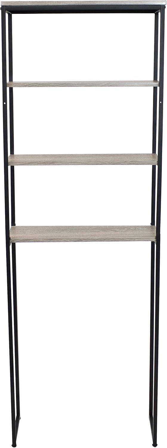 Oak Gray 4-Tier Over-the-Toilet Storage Shelf