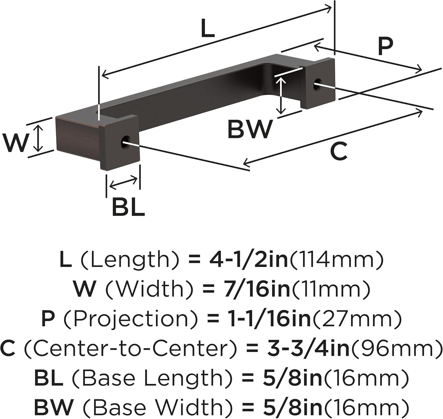 Oil Rubbed Bronze Cabinet Pulls with Mounting Hardware, 10 Pack