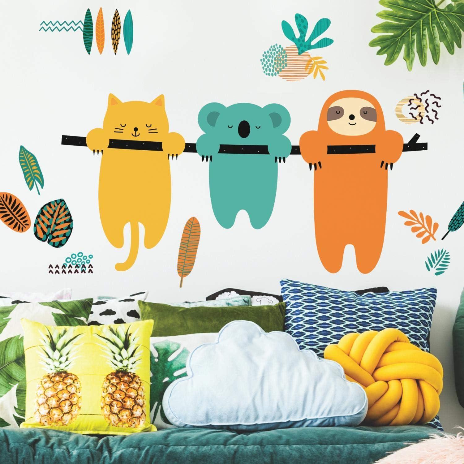 Koala and Sloth Peel and Stick Giant Wall Decals for Kids