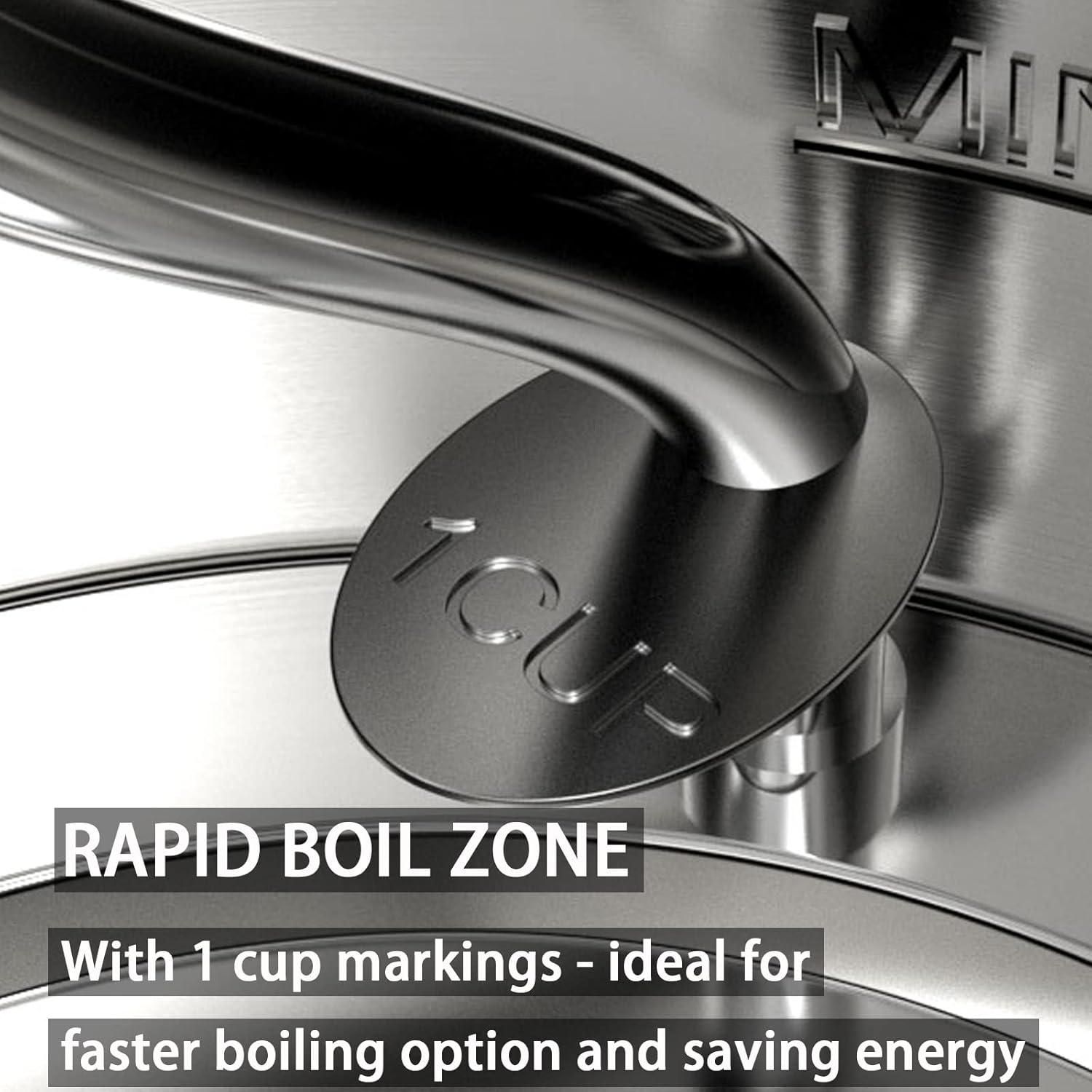 Electric Gooseneck Kettle, 1L 1500WFast Boil, 100% Stainless Steel BPA Free Pour-Over Coffee & Tea Kettle,Water Boiler with Auto Shut & Boil-Dry Protectio,Green