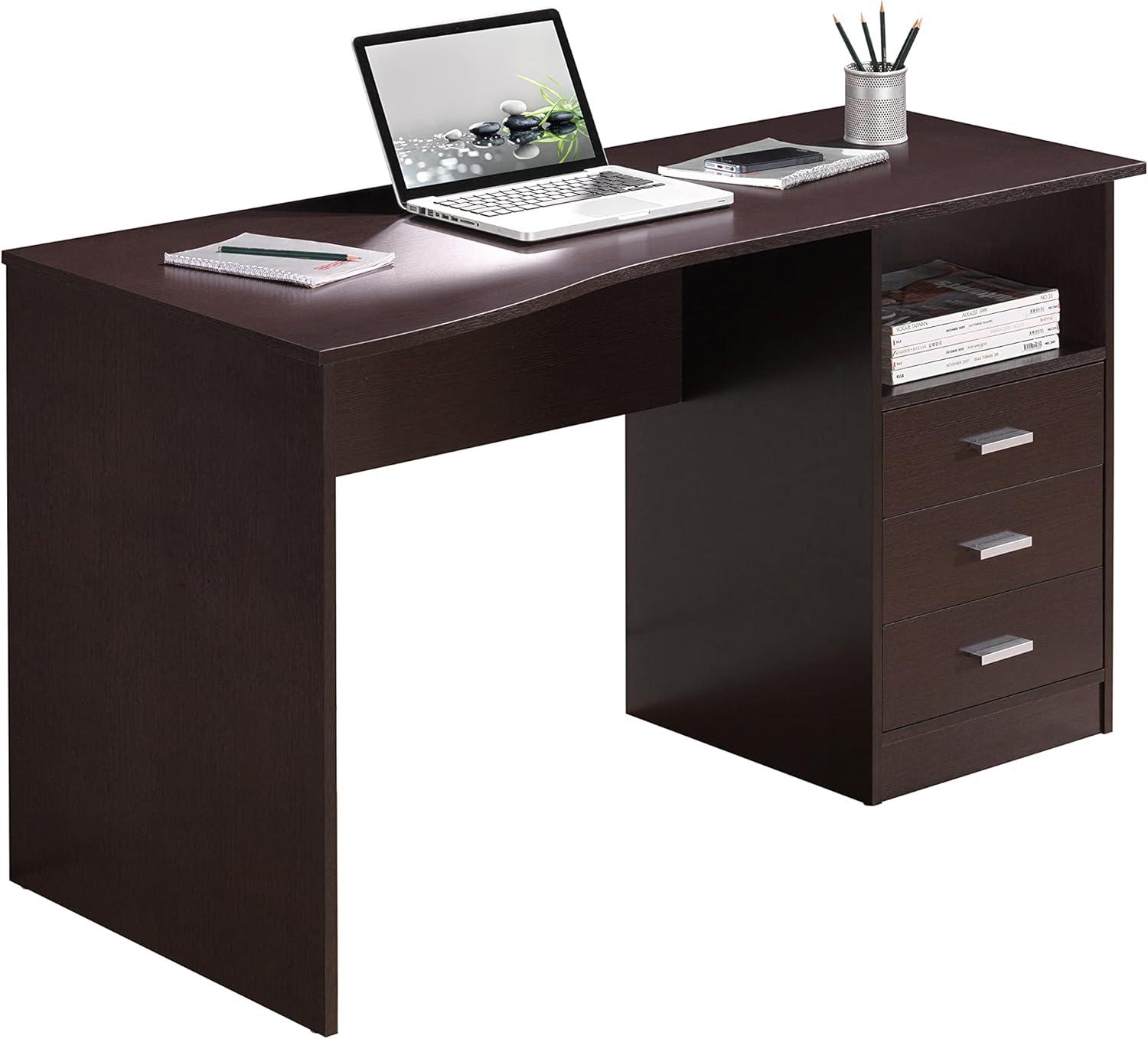 Classic Computer Desk with Multiple Drawers - Techni Mobili