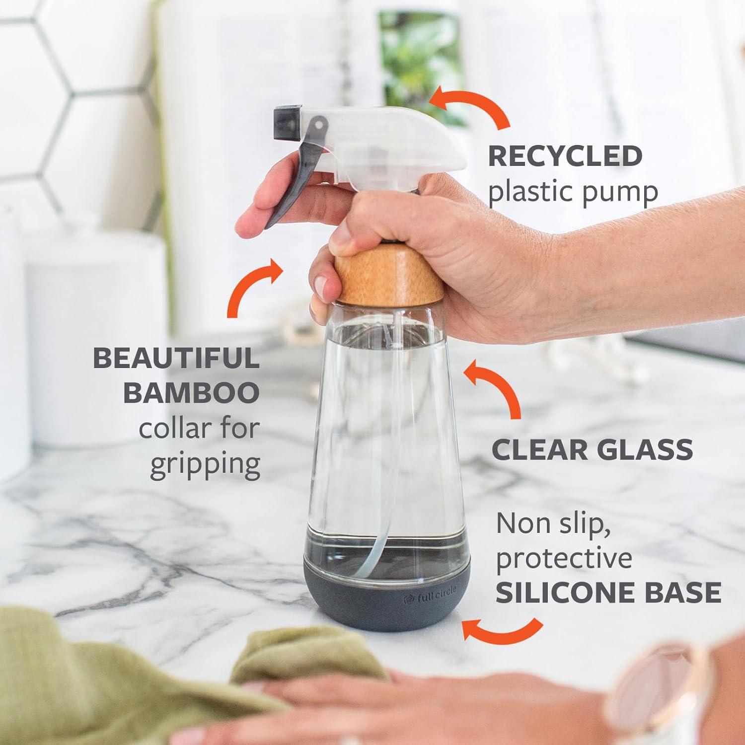 Full Circle Home Bottle Service Refillable Glass Spray Bottle Grey 16 oz - 1 ct