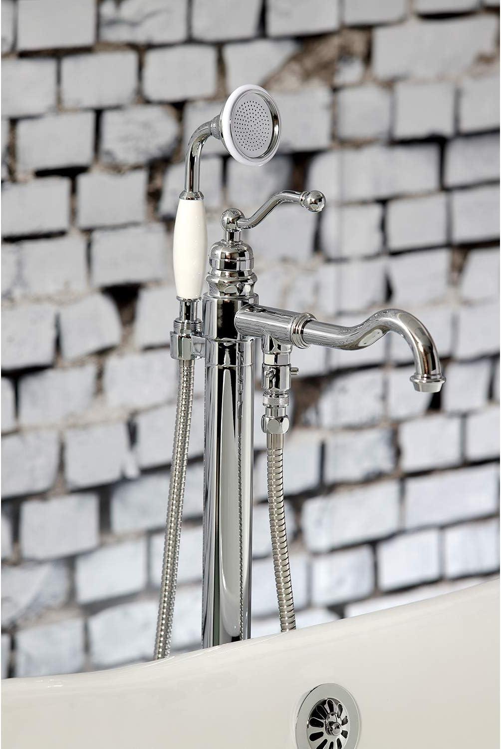 Kingston Brass English Country Single-Handle 1-Hole Freestanding Tub Faucet with Hand Shower