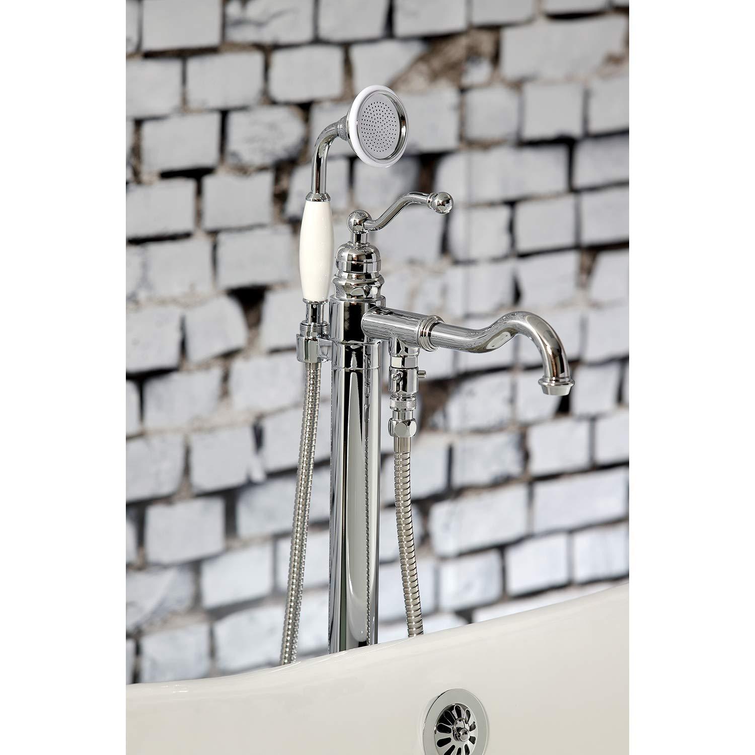 Kingston Brass English Country Single-Handle 1-Hole Freestanding Tub Faucet with Hand Shower