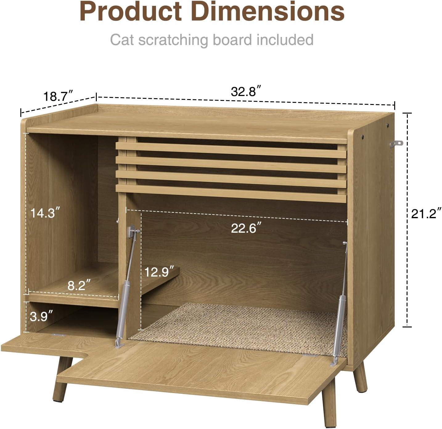 Archie & Oscar™ Cat Litter Box Enclosure With Cat Scratch Pad